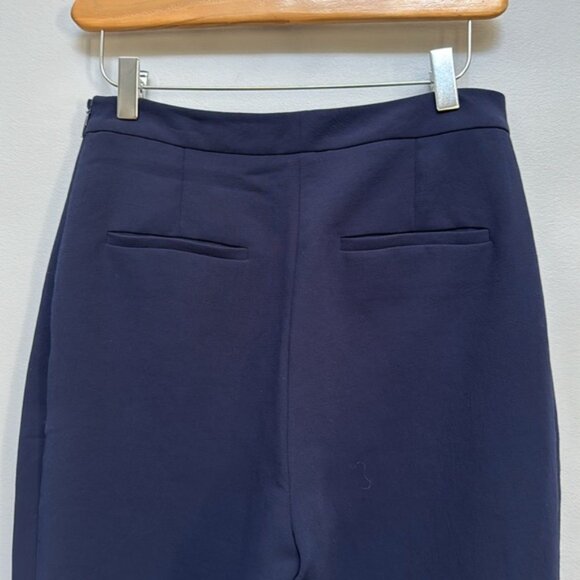 Aritzia Babaton Navy Blue Straight Leg kick Flare Pants Size 6 - Picture 7 of 12